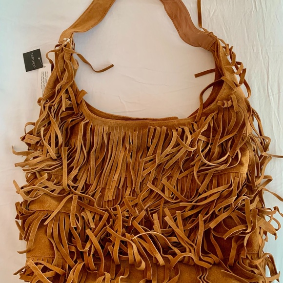 Top Shop suede fringe bag. - Picture 1 of 4